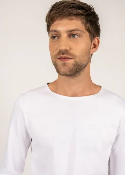 T-shirt manches longues à coudières rayées